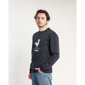 Sweat col rond floqué